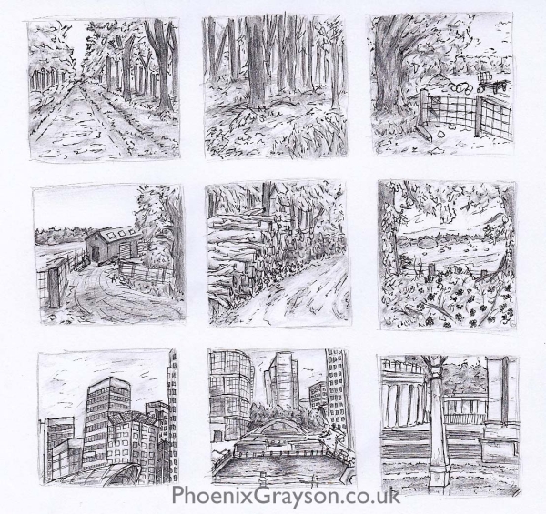 9 Scenic Sketches